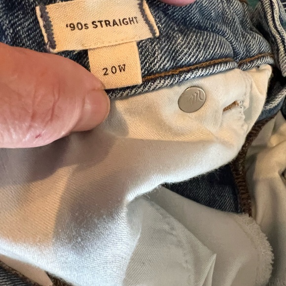 Madewell Women's Rondell Wash? Curvy 90s Straight Denim Jeans EUC 20W #1824 - Picture 9 of 11